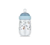 Mepal Biberon Mio Little Dutch - Bouchon transparent pour le rangement - Biberons anti-coliques - Design en spirale pour éviter les bouchons - Silicone médical - Forest Friends