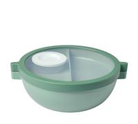 Mepal, Boîte à bento Basique Vita, Boîte à repas avec compartiments, Plateau à vinaigrette et plateau, Bento lunch box, Boîte à salade, 1500 ml, Nordic sage