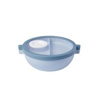 Mepal - Boîte à bento Vita - Boîte à repas avec compartiments - Plateau supplémentaire avec couvercle, plateau à vinaigrette et plateau - Bento lunch box - Boîte à salade - Nordic blue