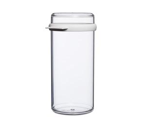 Mepal - Boîte à Biscuits Stora - Boîte de Conservation étanche pour le Stockage des Biscottes - Récipient de Stockage étanche - Idéal pour L'organisation de la Cuisine - 1900 ml - Transparent & White
