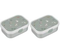 Mepal - Boîte à Déjeuner Campus - Lunch Box Bento Little Dutch - Boite Repas avec Compartiment Bento - Fermeture à Clip - Sans BPA et Compatible au Lave-Vaisselle - 750 ml - Little Farm (Lot de 2)