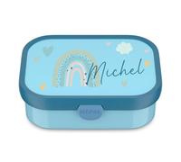 Mepal Boîte à déjeuner Campus personnalisée, boîte à déjeuner pour enfant avec compartiments - Boîte à déjeuner avec nom imprimé multicolore (bleu)