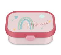 Mepal Boîte à déjeuner Campus personnalisée, boîte à déjeuner pour enfant avec compartiments - Boîte à déjeuner avec nom imprimé multicolore (rose)