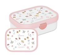 Mepal - Boîte à déjeuner personnalisée avec prénom pour enfant (Campus Little Dutch, motif Fleurs & Papillons) - avec compartiment bento et fourchette - sans BPA, passe au lave-vaisselle