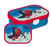 Mepal - Boîte à déjeuner personnalisée avec prénom pour enfant (Campus Spiderman, motif Spiderman) - avec compartiment bento et fourchette - sans BPA, passe au lave-vaisselle