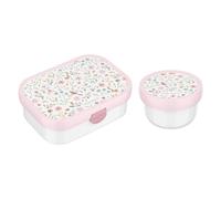 Mepal Boîte à fruits et bento pour enfants | Campus Little Dutch Meets Fruits | Passe au lave-vaisselle | 300 et 750 ml | Avec compartiments, fourchette et fermeture à clip | Parfait pour les