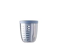 Mepal Panier à fruits et légumes Ellipse – boîte 600 ml avec fourchette et passoire, Nordic Blue