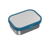 Mepal - Boîte à goûter bento en inox avec fourchette Campus - Boîte à Bento pour Enfants - Boîte à Déjeuner avec Compartiments et Fourchette - Lavable au Lave-Vaisselle - 750 ml - Cool blue