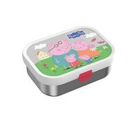 Mepal - Boîte à goûter bento en inox avec fourchette Campus - Boîte à Bento pour Enfants - Boîte à Déjeuner avec Compartiments et Fourchette - Lavable au Lave-Vaisselle - 750 ml - Peppa Pig