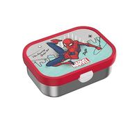 Mepal - Boîte à goûter bento en inox avec fourchette Campus - Boîte à Bento pour Enfants - Boîte à Déjeuner avec Compartiments et Fourchette - Lavable au Lave-Vaisselle - 750 ml - Spiderman