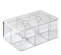 Mepal - Boîte à Thé Stora Rectangulaire - Boîte àThé avec 6 Compartiments Différents - Boîte de Rangement pour Les Sachets de Thé - Organisation de la Cuisine - Lave-Vaisselle - Transparente