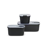 Mepal - Boîte de conservation alimentaire EasyClip - Boîte de rangement avec couvercle et fermeture à pression - Pour le micro-ondes, le four à vapeur et le congélateur - 1000 ml - Nordic black