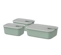 Mepal - Boîte de conservation alimentaire EasyClip - Ensemble de 3 pièces - Boîte avec fermeture coulissante - Pour le micro-ondes, le four à vapeur et le congélateur - 2x 700 + 1500 ml - Nordic sage