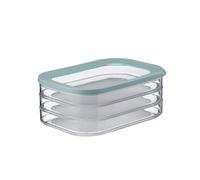 Mepal Boîte de conservation Modula à 3 couches - Pour réfrigérateur - Avec couvercle - Convient pour le stockage des produits à base de viande - Boîtes de conservation - 3 x 550 ml - Vert nordique