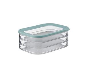 Mepal Boîte de conservation Modula à 3 couches - Pour réfrigérateur - Avec couvercle - Convient pour le stockage des produits à base de viande - Boîtes de conservation - 3 x 550 ml - Vert nordique