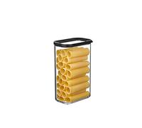 Rosti Mepal Boîte de rangement rectangulaire transparente 2000 ml couvercle hermétique empilable Noir