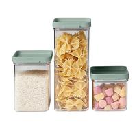 Mepal Boîte Rangement Cuisine Set de 3 Pièces - Boîte Conservation avec Couvercle - Rangement et Organisation de Cuisine - Boite Hermétique Alimentaire - 700 ml, 1100 ml et 2000 ml - Nordic sage