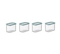 Mepal Boîtes de rangement avec couvercles | Contenants alimentaires rectangulaires | Organisateurs de cuisine en plastique | Boîtes de rangement hermétiques | 4 x 1000 ml | Vert