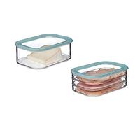 Mepal Boîtes de réfrigérateur Meat and Cheese - Modula - Passe au lave-vaisselle - Idéal pour la conservation des aliments - Vert nordique