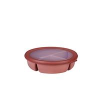 Mepal - Bol bento Cirqula 3 cases multi-usage rond - Boîte de conservation hermétique - Conserver un repas séparé - Meal prep containers & boîtes alimentaires - Vivid mauve