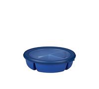 Mepal - Bol bento Cirqula 3 cases multi-usage rond - Boîte de conservation hermétique - Conserver un repas séparé - Meal prep containers & boîtes alimentaires - Vivid blue