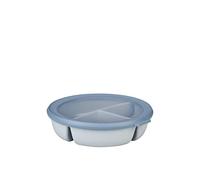 Mepal - Bol bento Cirqula 3 cases multi-usage rond - Boîte de conservation hermétique - Conserver un repas séparé - Meal prep containers & boîtes alimentaires - Nordic blue