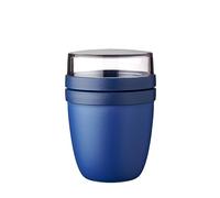Mepal bol muesli a emporter - Pratique comme Pot de Yaourt et de Muesli - Compartiments Séparés - Convient au Congélateur, au Micro-ondes et au Lave-vaisselle - 500 ml + 200 - Vivid blue