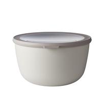 Mepal - Bol Multifonction Cirqula Rond - Boîte Conservation Alimentaire avec Couvercle - Convient comme Boîte de Hermétique pour le Réfrigérateur, Micro-ondes & Congélateur - 3000 ml - Nordic white