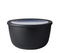 Mepal - Bol Multifonction Cirqula Rond - Boîte Conservation Alimentaire avec Couvercle - Convient comme Boîte de Hermétique pour le Réfrigérateur, Micro-ondes & Congélateur - 3000 ml - Nordic black