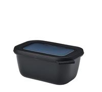 Mepal - Bol Multi-Usage rectangulaire Cirqula - Nordic Black - capacité 750 ML - Couvercle Amovible - incassable - étanche - Stockage au congélateur, Stockage à Froid - Passe au Lave-Vaisselle