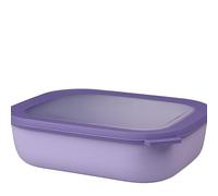 Mepal - Bol multi-usage rectangulaire Cirqula - Nordic lilac - capacité 2000 ml - couvercle amovible - incassable - étanche - stockage au congélateur, stockage à froid - passe au lave-vaisselle