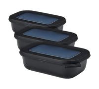Mepal - Bol Multifonction Rectangulaire - Boîte Conservation Alimentaire avec Couvercle - Convient comme Boîte de Hermétique pour le Réfrigérateur, Micro-ondes & Congélateur - 500 ml - Nordic black