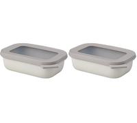 Mepal - Bol Multifonction Rectangulaire - Boîte Conservation Alimentaire avec Couvercle - Convient comme Boîte de Hermétique pour le Réfrigérateur, Micro-ondes & Congélateur - 500 ml - Nordic white