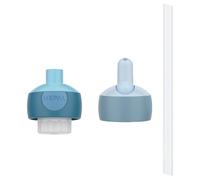 Mepal Campus Kit de bouchons pop-up et flip-up de rechange pour bouteille isotherme et bouteille d'eau avec joint d'étanchéité et paille, PP/silicone, bleu froid