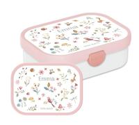Mepal Campus Little Dutch - Boîte à déjeuner Bento personnalisée avec nom pour enfants - Insert à bento et fourchette - Fermeture à clip - Sans BPA et passe au lave-vaisselle - 750 ml - Fairy Wonders