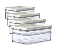 Mepal - Conteneur à Petit-déjeuner Duo Omnia - Boîte Conservation 2 Couches pour Conserver Produits Alimentaires - Boîtes Empilables pour Organisation de la Cuisine - 500 ml et 1200 ml - Nordic white