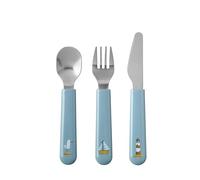 Mepal - Couverts enfant 3 pièces Mepal Mio - Ustensiles de table pour bébé - Ensemble de couverts - À partir de 12 mois - Couteau, fourchette et cuillère inclus - Set de 3 - Sailors bay