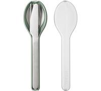 Mepal Set de couverts Ellipse 3 pièces inoxydable avec étui de voyage Nordic Sage