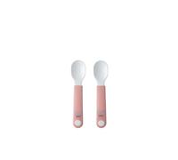 Mepal - Cuillère d'apprentissage pour bébé Mepal Mio - Cuillère d'entraînement pour bébé - Cuillère pour l'autonomie alimentaire - Lavable au lave-vaisselle et sans BPA - Set de 2-Flowers &Butterflies