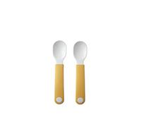 Mepal - Cuillère d'apprentissage pour bébé Mepal Mio - Cuillère d'entraînement pour bébé - Cuillère pour l'autonomie alimentaire - Lavable au lave-vaisselle et sans BPA - Set de 2 - Yellow