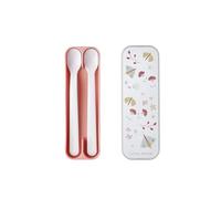 Mepal - Cuillère pour bébé Mio - Cuillère d'alimentation pour nourrisson à long manche - cuillère diversification alimentaire - Ustensiles pour bébé - Sans BPA - Set de 2 - Flowers & Butterflies