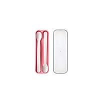 Mepal - Cuillère pour bébé Mio - Cuillère d'alimentation pour nourrisson à long manche - cuillère pour diversification alimentaire - Ustensiles pour bébé - Sans BPA - Set de 2 - Deep pink
