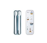 Mepal - Cuillère pour bébé Mio - Cuillère d'alimentation pour nourrisson à long manche - cuillère pour diversification alimentaire - Ustensiles pour bébé - Sans BPA - Set de 2 - Sailors Bay