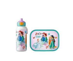 Mepal Déjeuner Campus - Set de Déjeuner pour Enfants avec Bouteille de Boisson Pop-up et Panier-repas pour l'école - BPA-free - 400 ml + 750 ml - Disney Princess