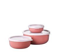 Mepal - Ensemble de 3 boîte de rangement Lumina - Boîte hermétique alimentaire avec couvercle pour frigo, congélateur, four vapeur, micro-ondes et lave-vaisselle - Bol de service - Vivid mauve