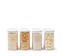 Mepal - Ensemble de 4 Boîte Conservation Alimentaire Modula - Boîte Cuisine avec Couvercle - Rangement Cuisine - Empilable & Hermétiques - 4 x 1500 ml - White