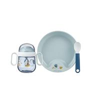 Mepal - Ensemble de vaisselle pour bébé 3 pièces Mepal Mio - Comprend une tasse à bec étanche, et une assiette et une cuillère d'entraînement - Va au lave-vaisselle et sans BPA - Sailors bay