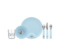 Mepal - Ensemble de Vaisselle pour enfant 6 Pièces Mio Little Dutch - Vaisselle pour Tout-Petit - Inclut Couverts, Verre, Assiette et Bol - Compatible lave-Vaisselle et sans BPA - Forest Friends