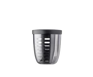 Mepal - Fruit- & Veggie pot Ellipse - idéal pour Les Fruits et légumes - passoire et Petite Fourchette - boîte à Fruits - 600 ml - Nordic black 107655041100