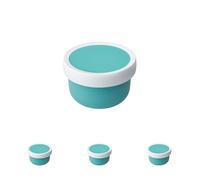 Mepal - Fruitbox Campus - Boîte à gouter pour enfants - Lavable au lave-vaisselle et convient au micro-ondes - Sans BPA - 300 ml - Turquoise (Lot de 4)